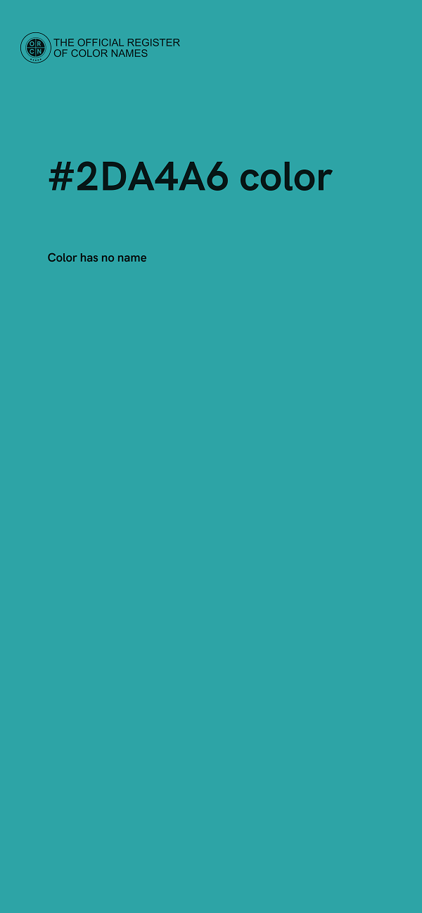 #2DA4A6 color image