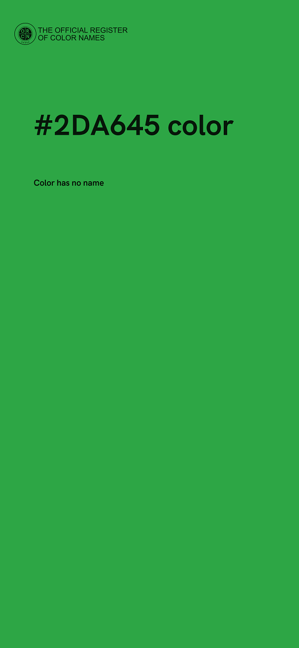 #2DA645 color image