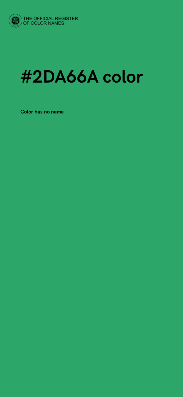 #2DA66A color image