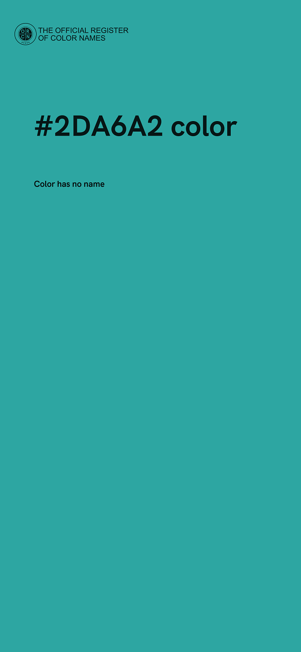#2DA6A2 color image