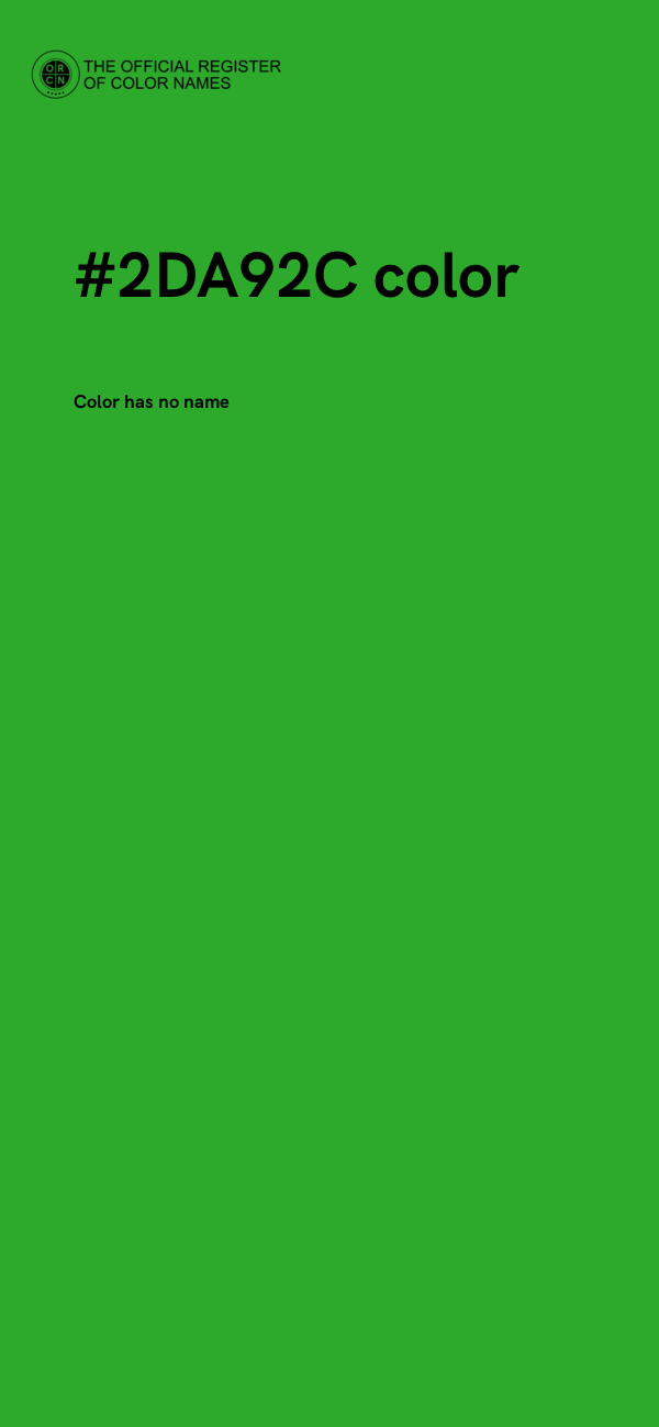 #2DA92C color image