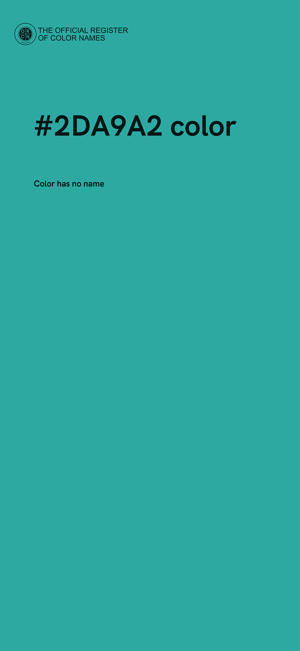 #2DA9A2 color image