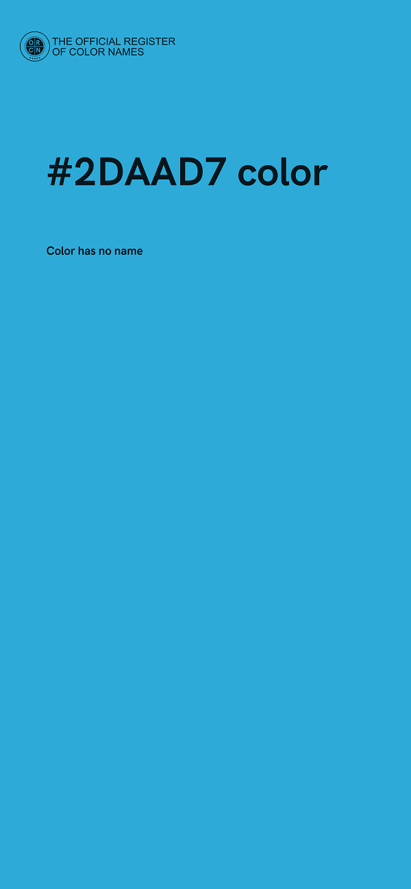 #2DAAD7 color image