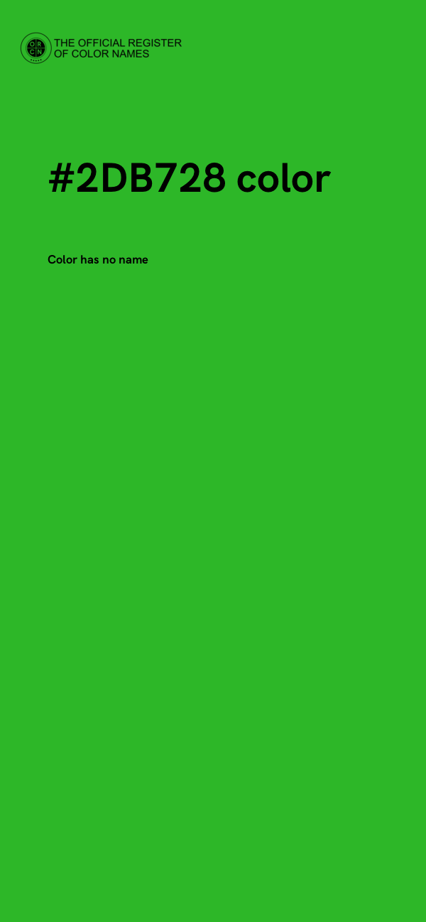 #2DB728 color image