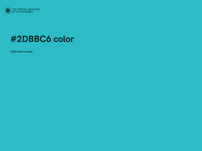 #2DBBC6 color image