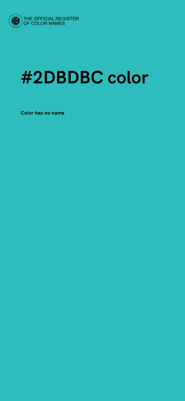 #2DBDBC color image