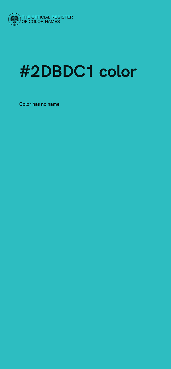 #2DBDC1 color image