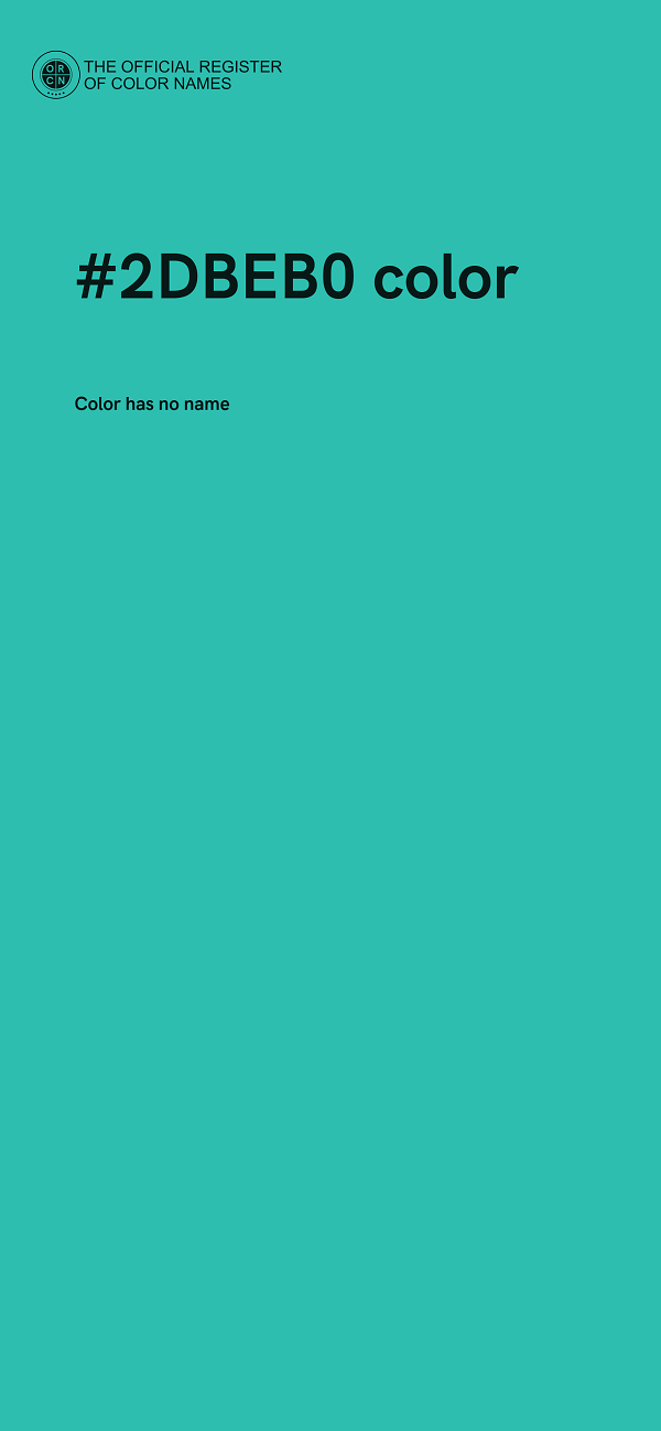 #2DBEB0 color image