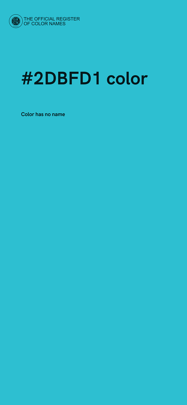 #2DBFD1 color image