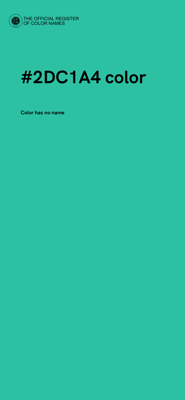 #2DC1A4 color image
