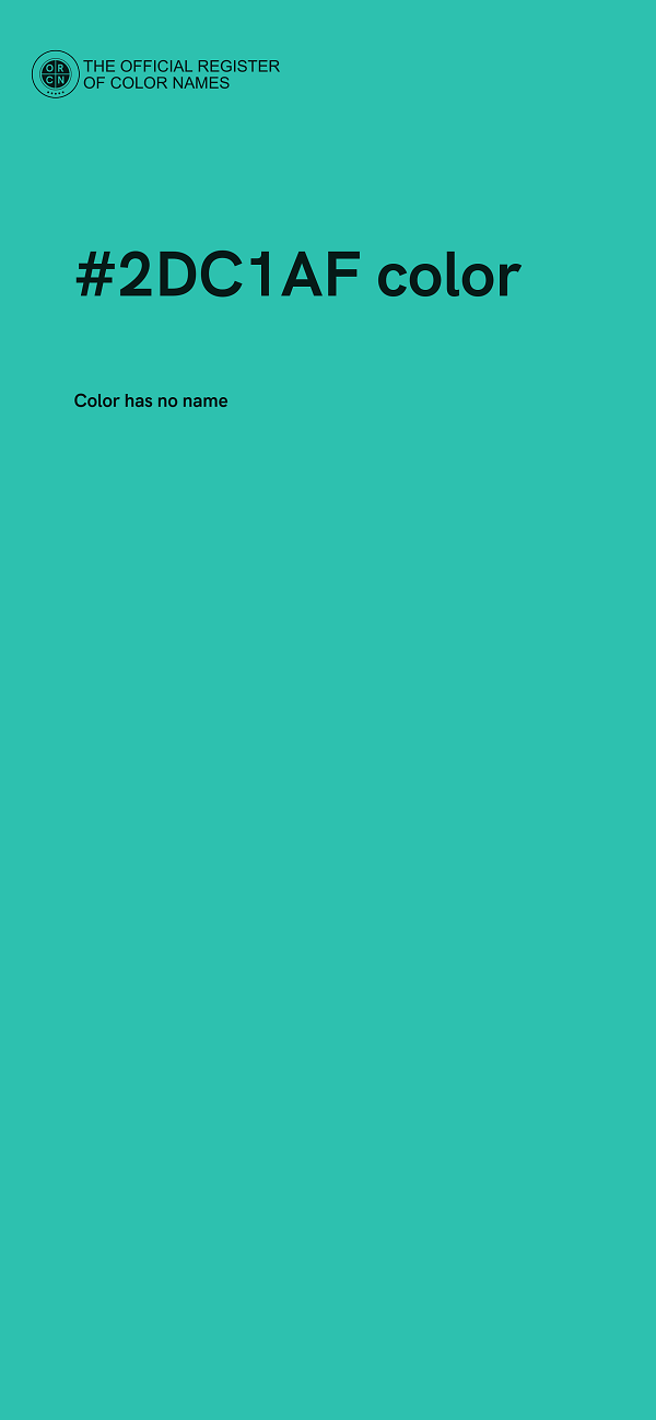 #2DC1AF color image