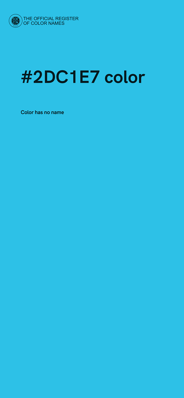 #2DC1E7 color image