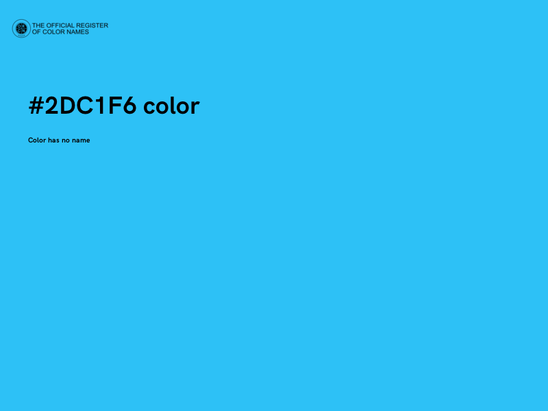 #2DC1F6 color image