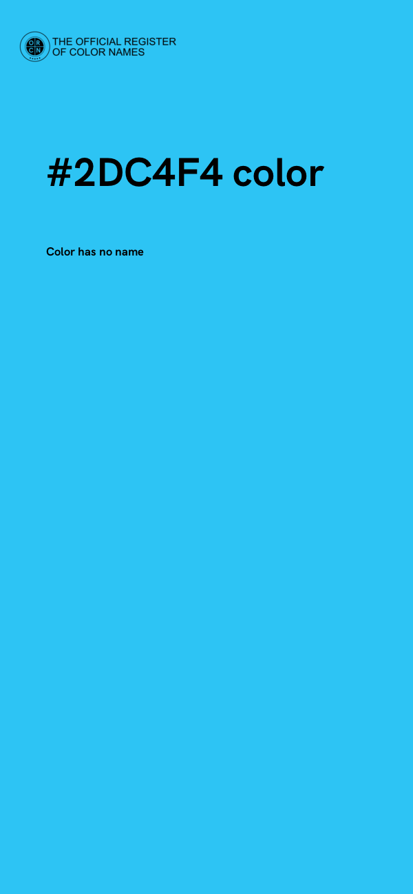 #2DC4F4 color image