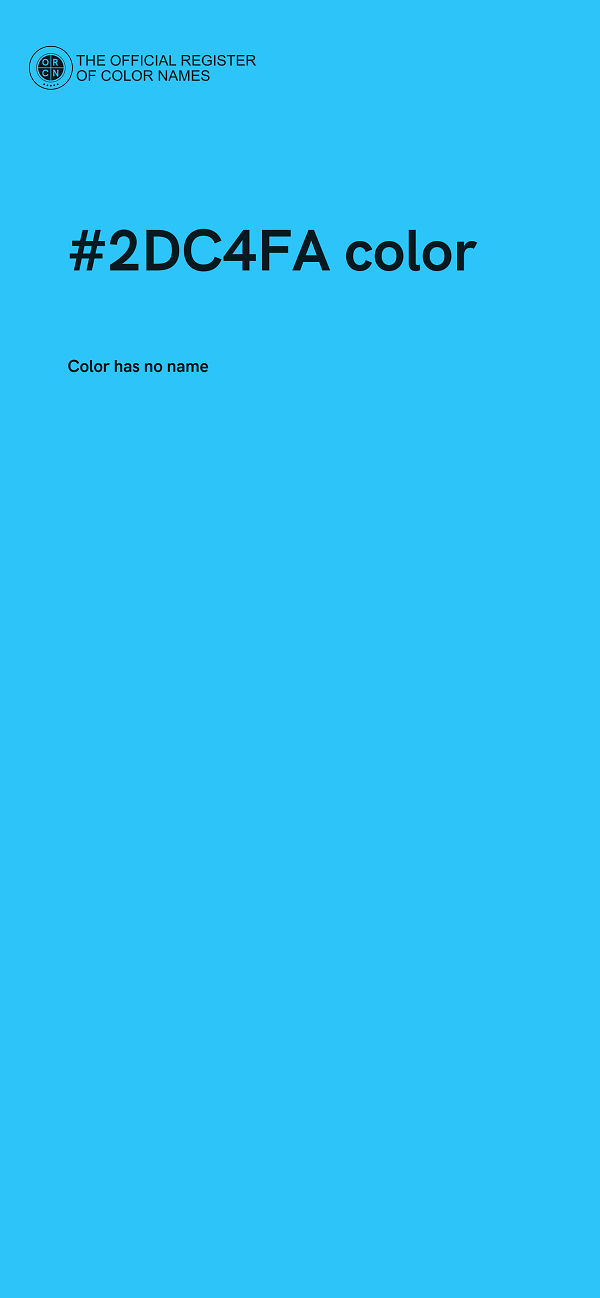 #2DC4FA color image
