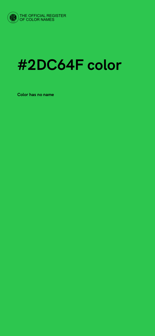 #2DC64F color image