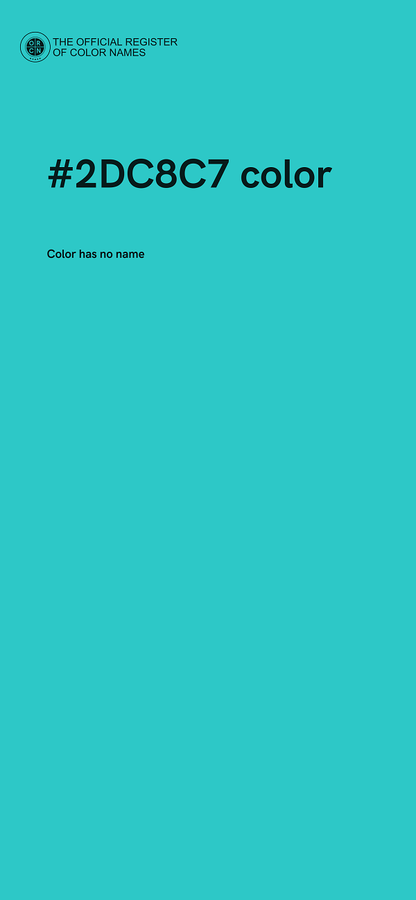 #2DC8C7 color image