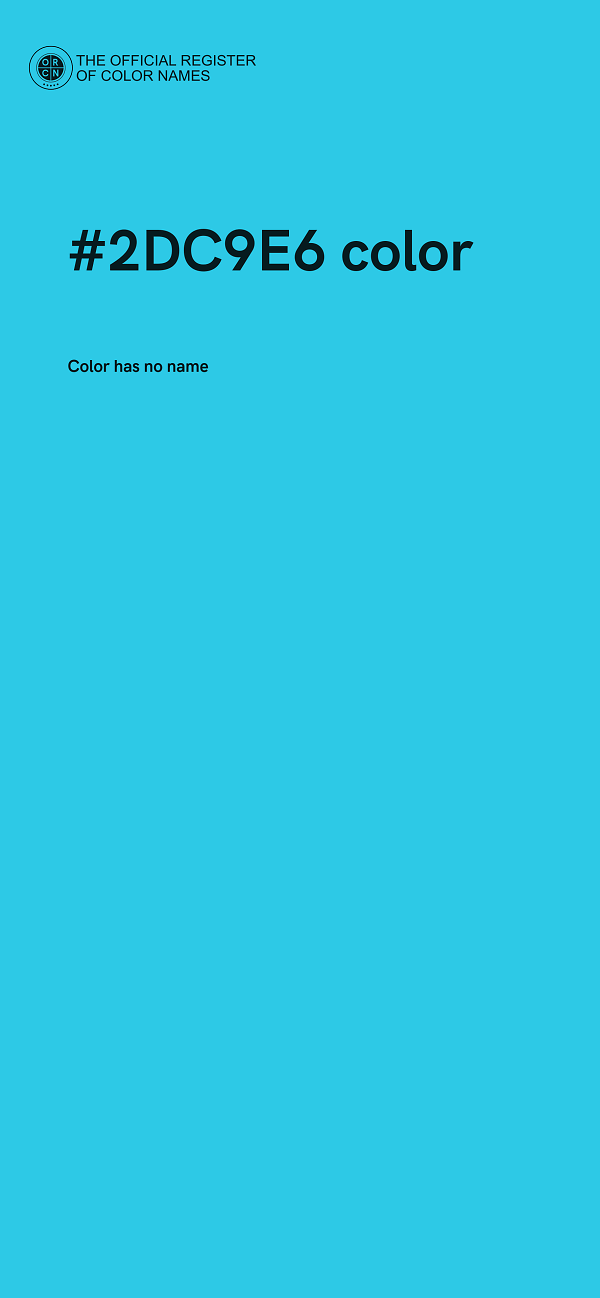 #2DC9E6 color image