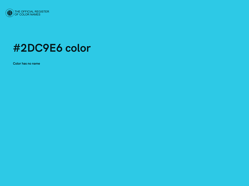 #2DC9E6 color image