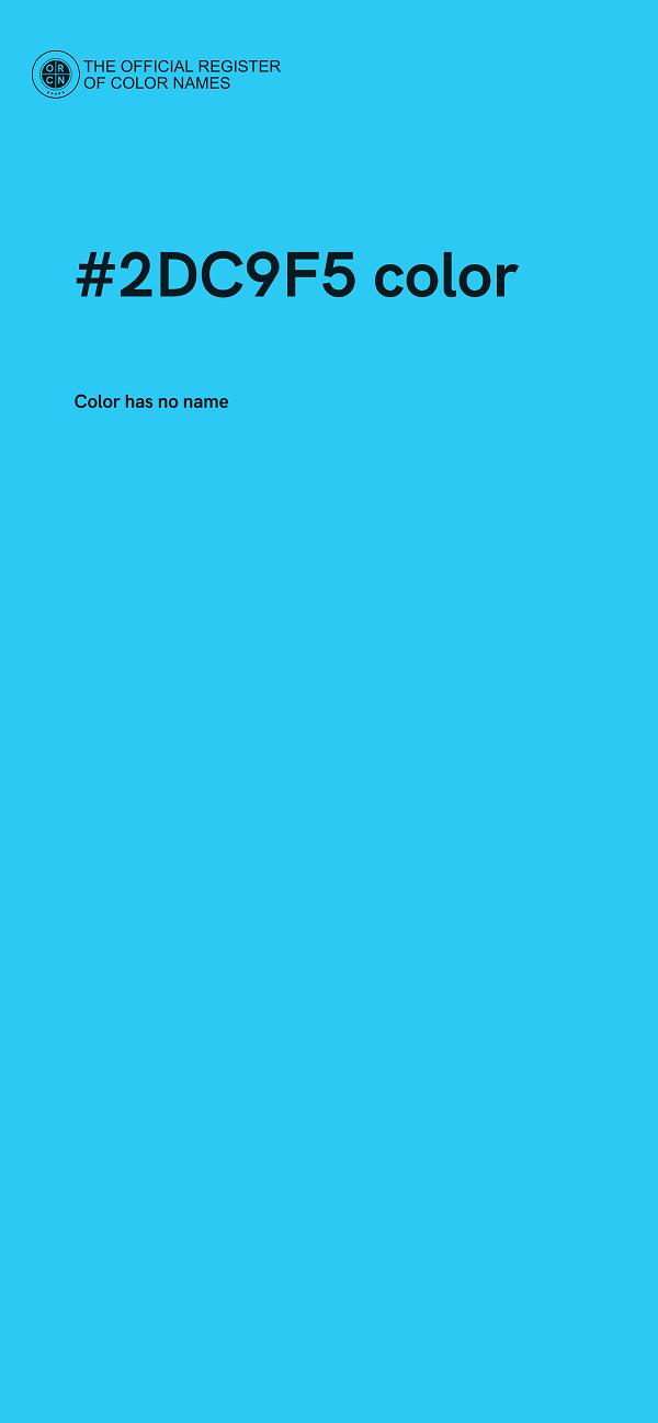 #2DC9F5 color image