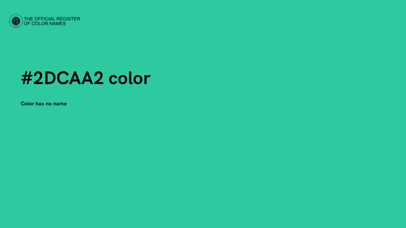 #2DCAA2 color image