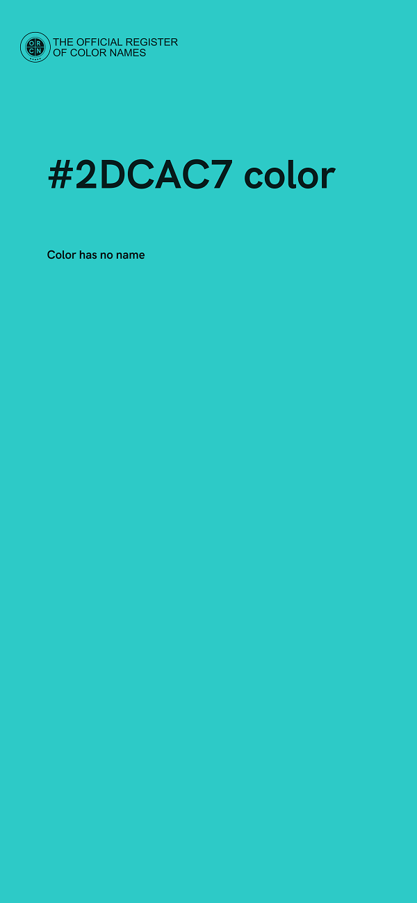 #2DCAC7 color image