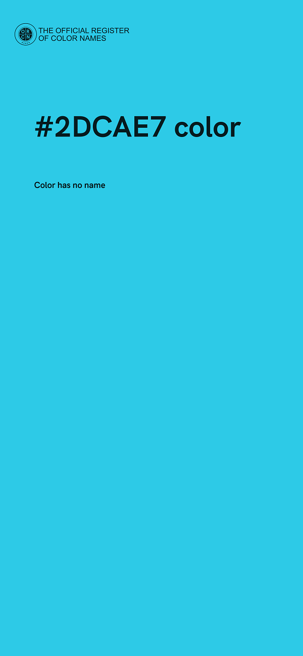 #2DCAE7 color image