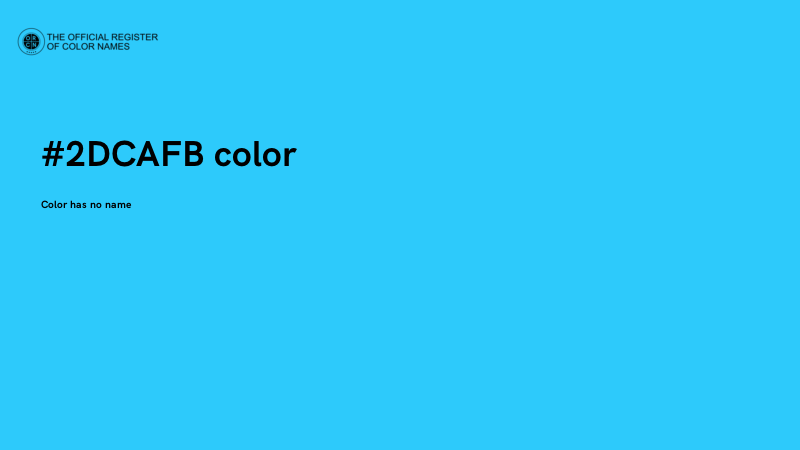 #2DCAFB color image