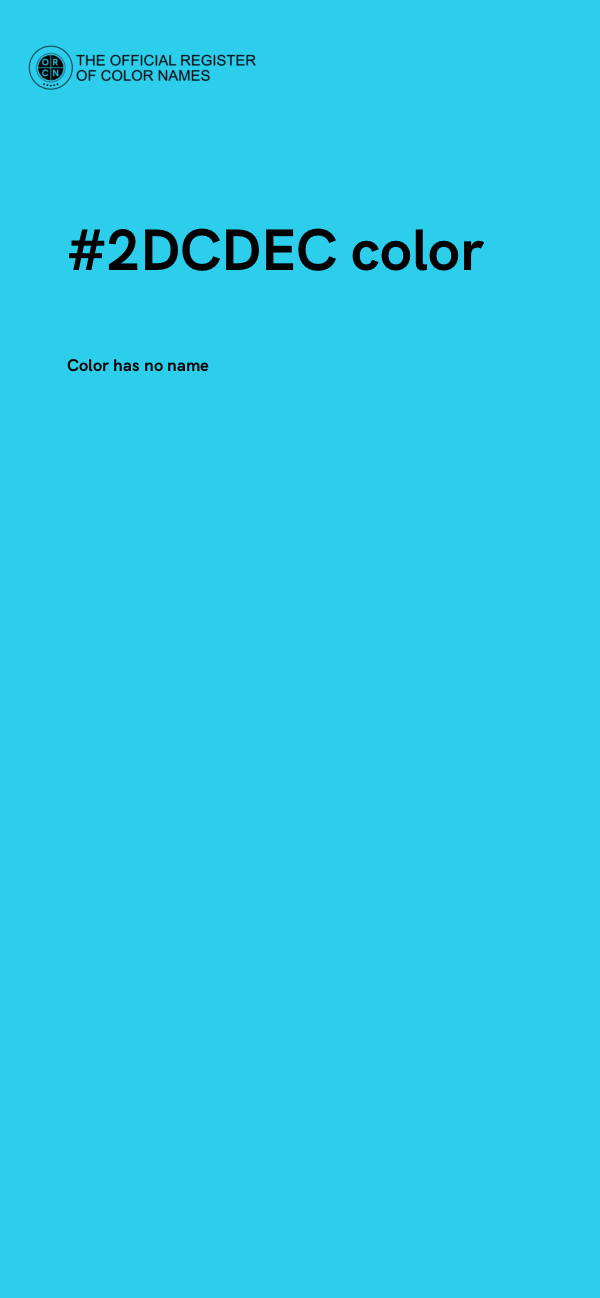 #2DCDEC color image