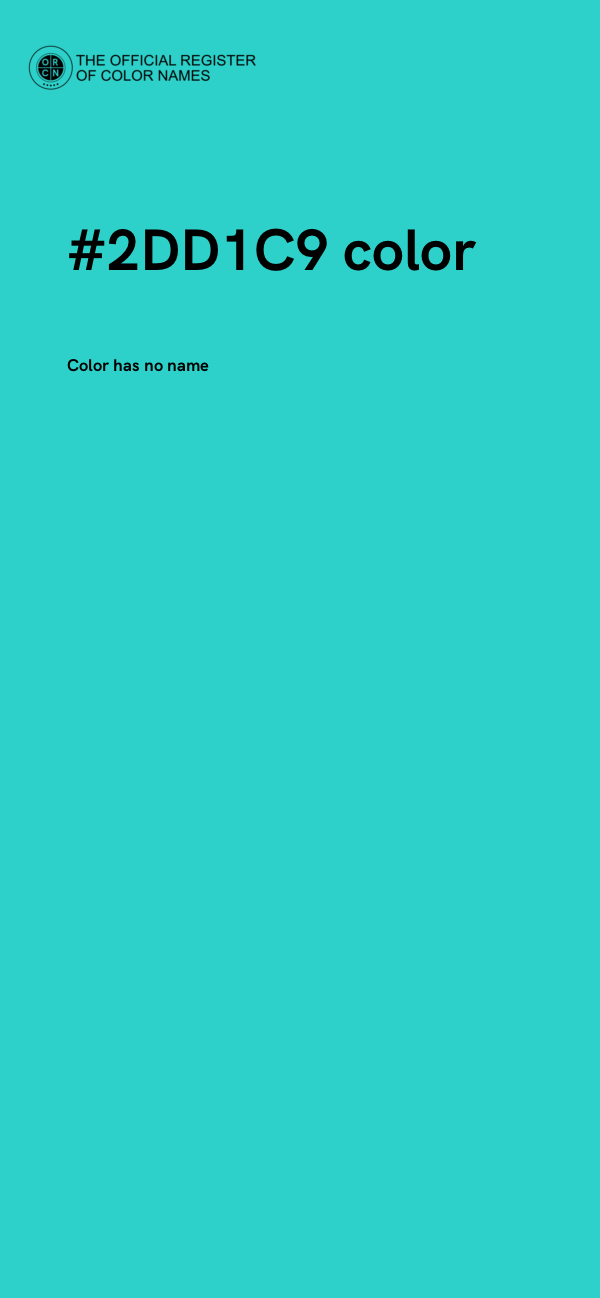 #2DD1C9 color image