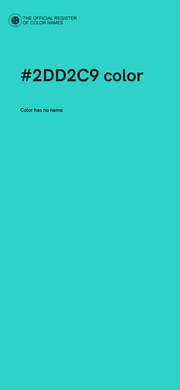 #2DD2C9 color image