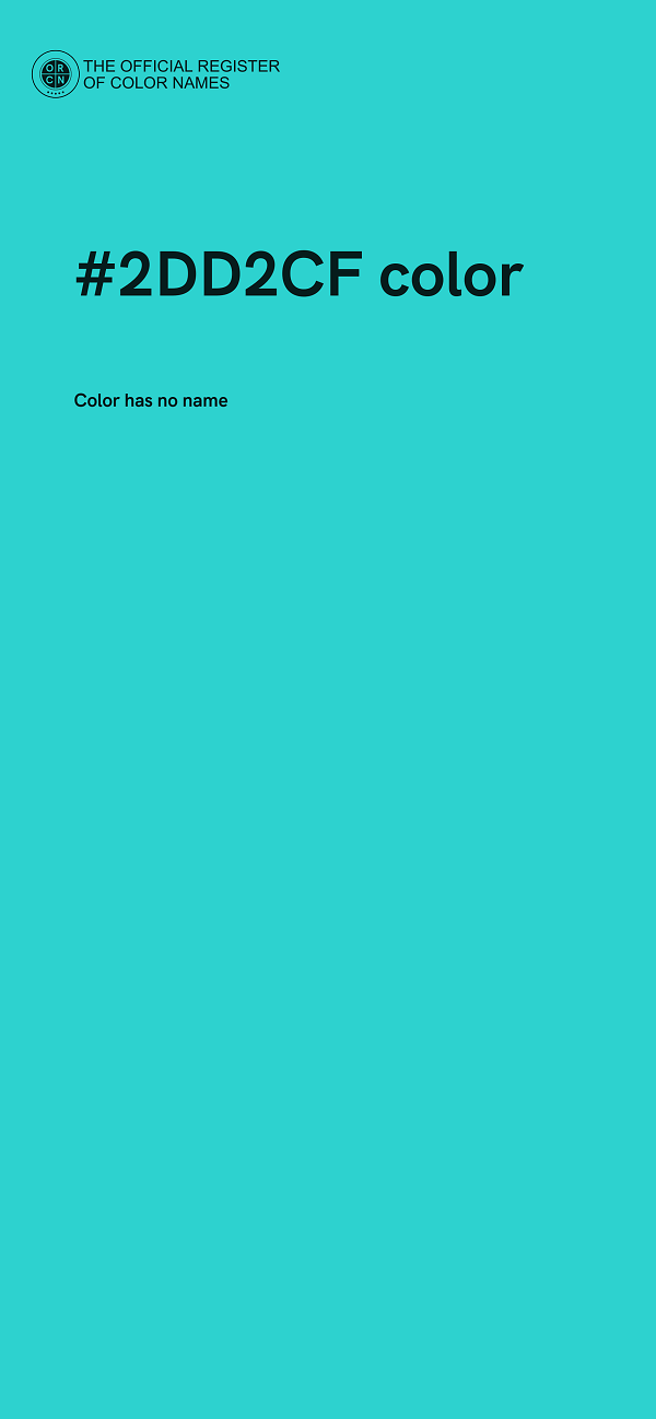 #2DD2CF color image