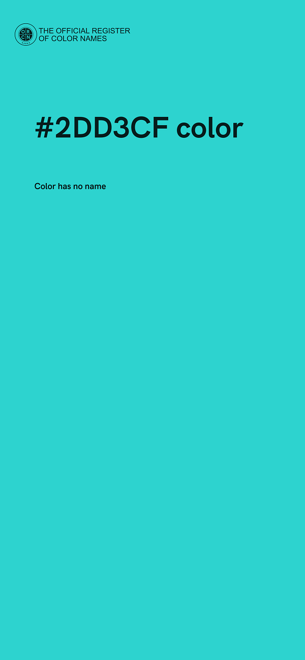 #2DD3CF color image