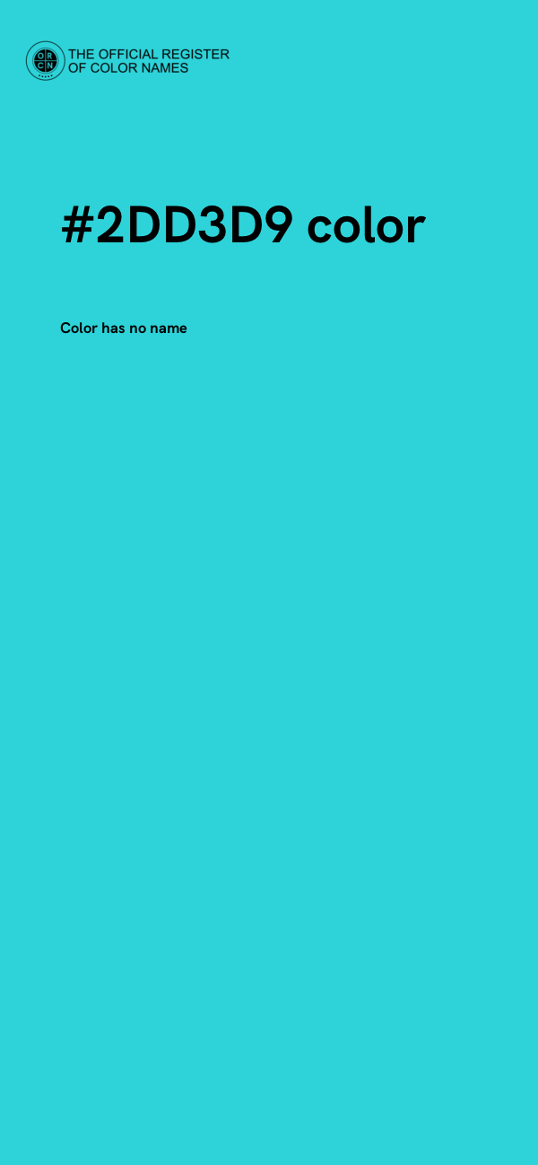 #2DD3D9 color image