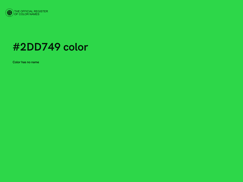 #2DD749 color image