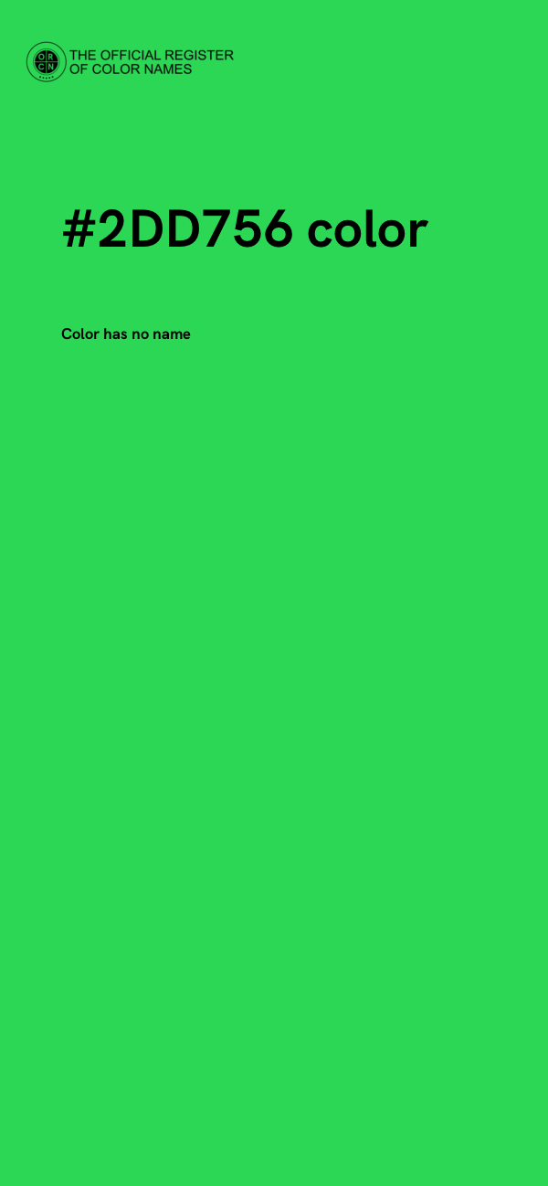 #2DD756 color image