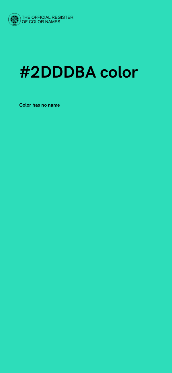 #2DDDBA color image