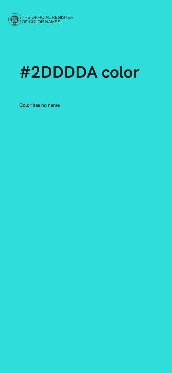 #2DDDDA color image