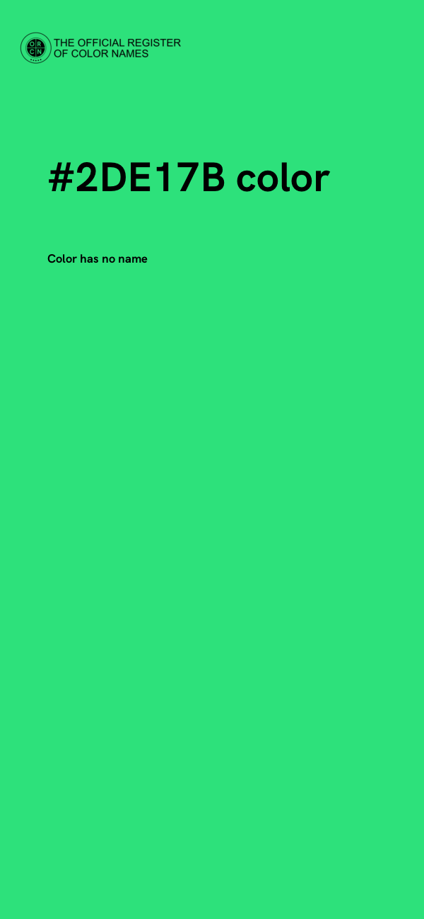 #2DE17B color image