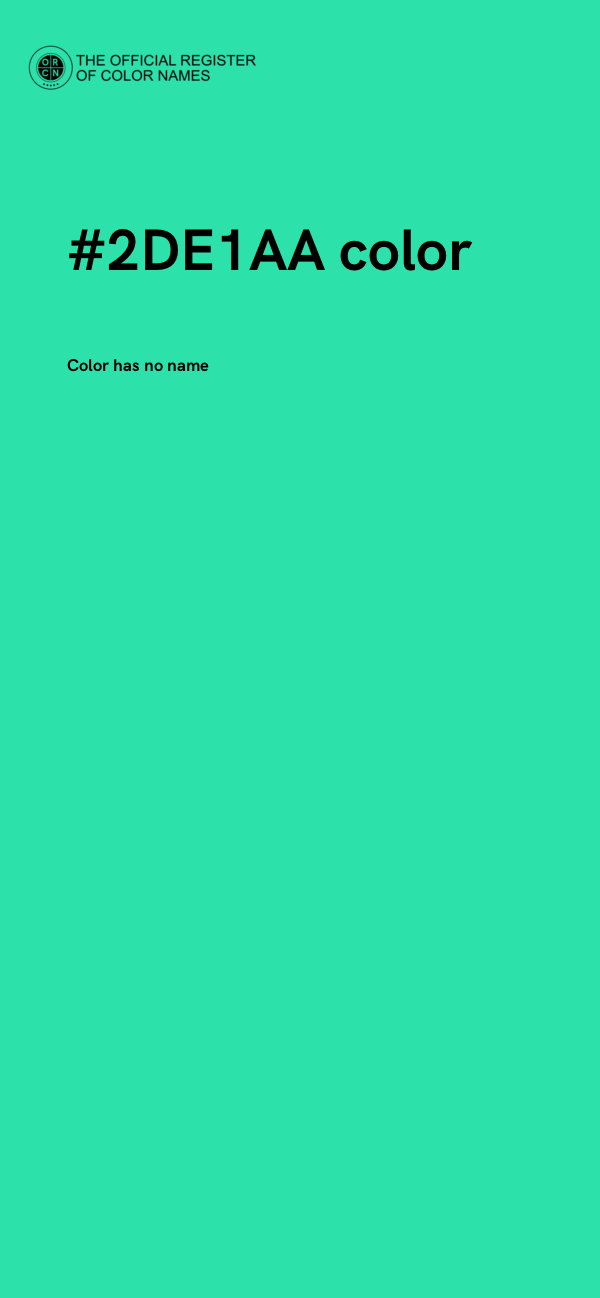 #2DE1AA color image