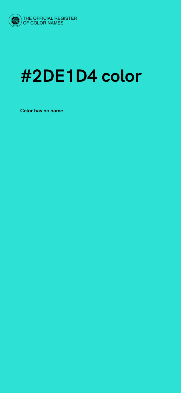 #2DE1D4 color image