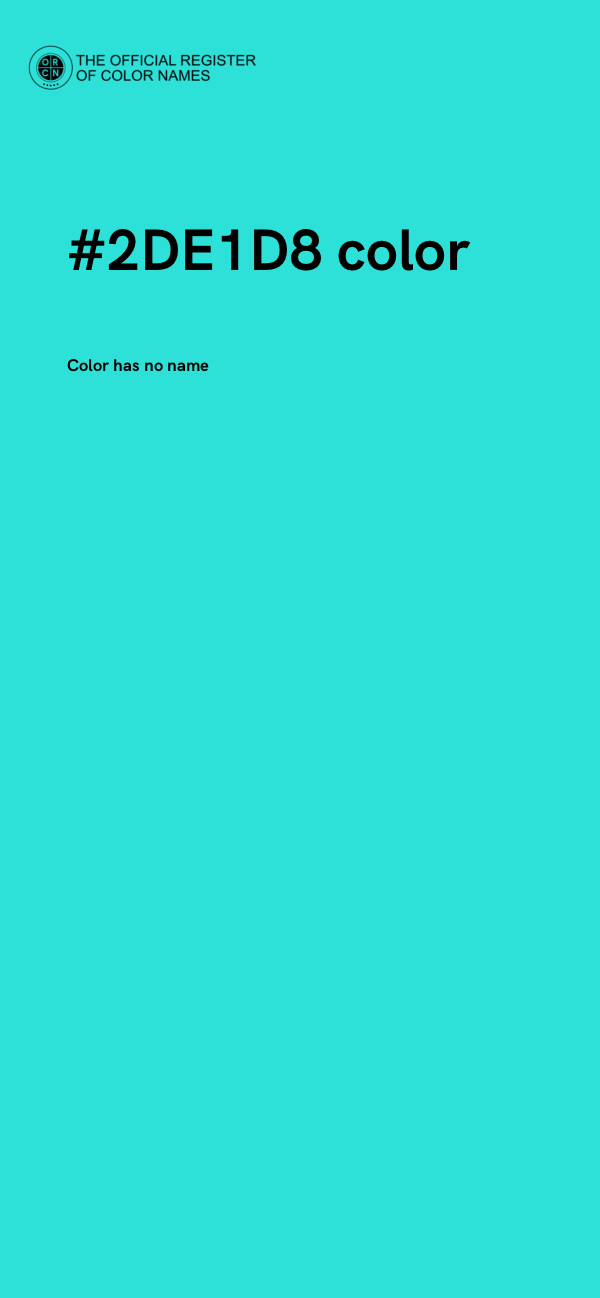 #2DE1D8 color image
