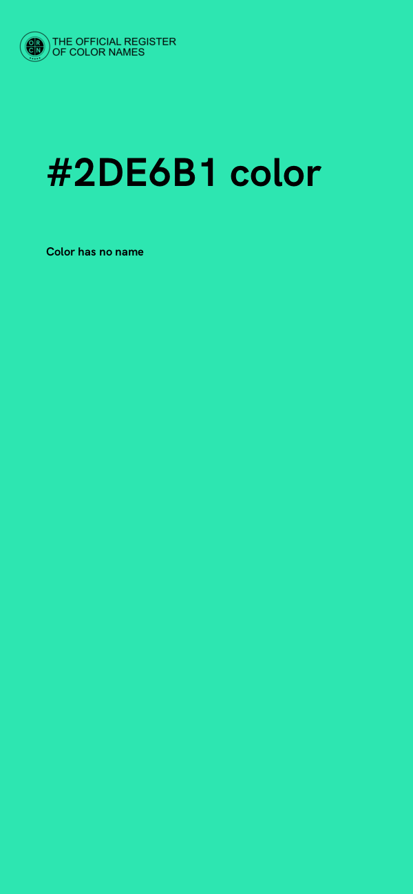 #2DE6B1 color image
