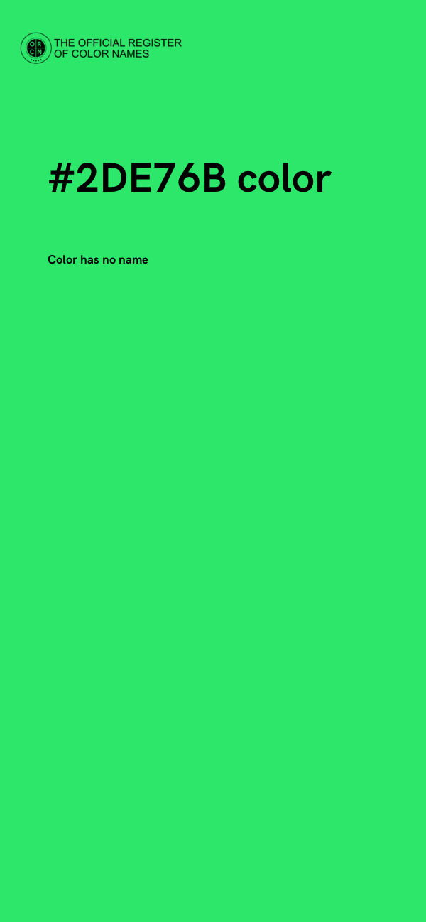 #2DE76B color image