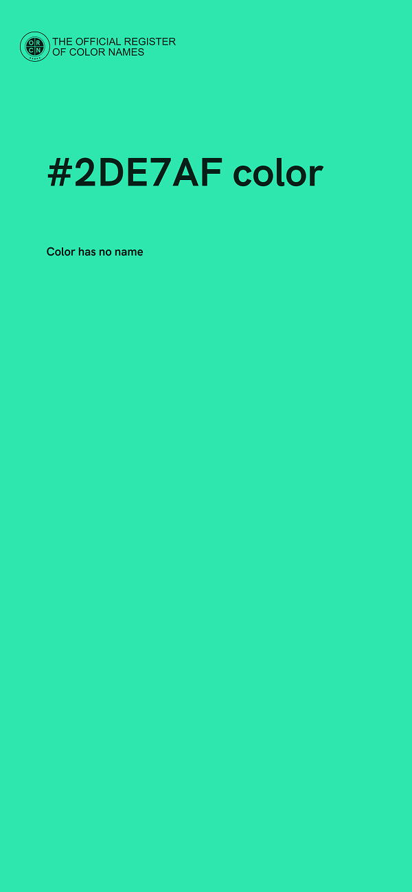 #2DE7AF color image