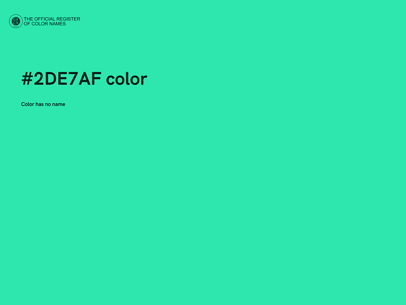 #2DE7AF color image