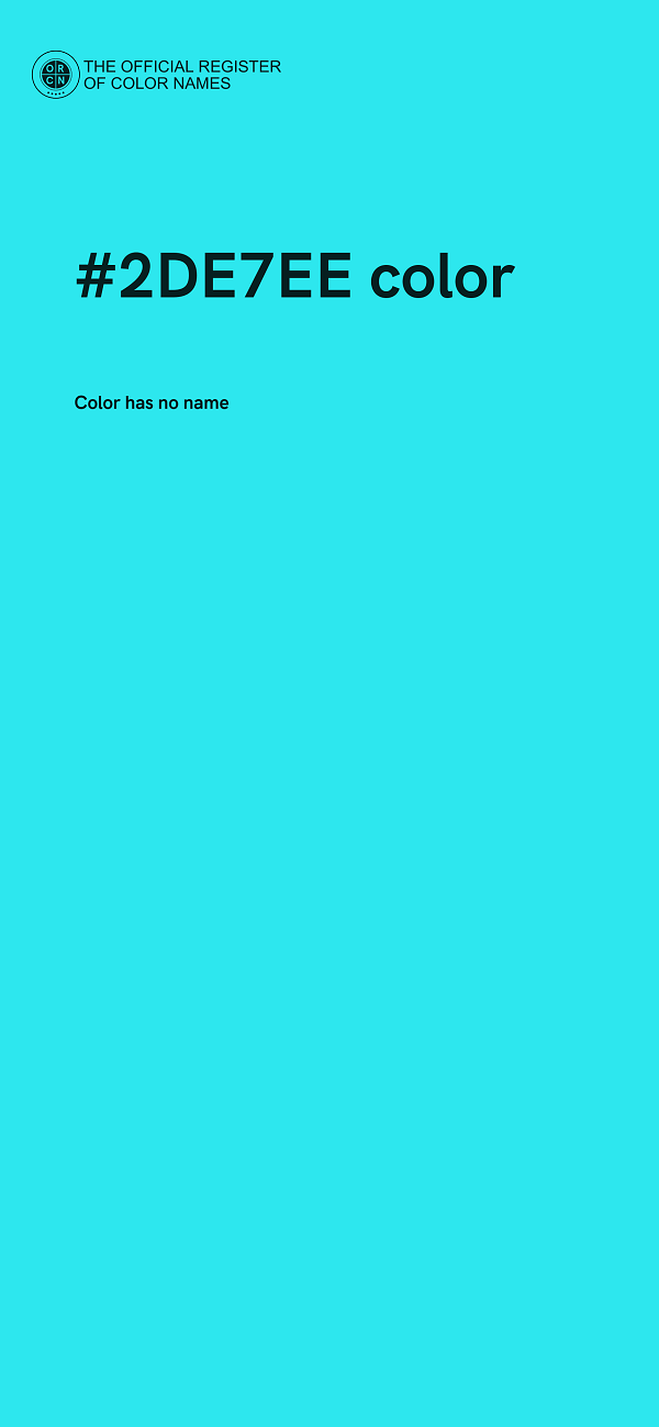 #2DE7EE color image