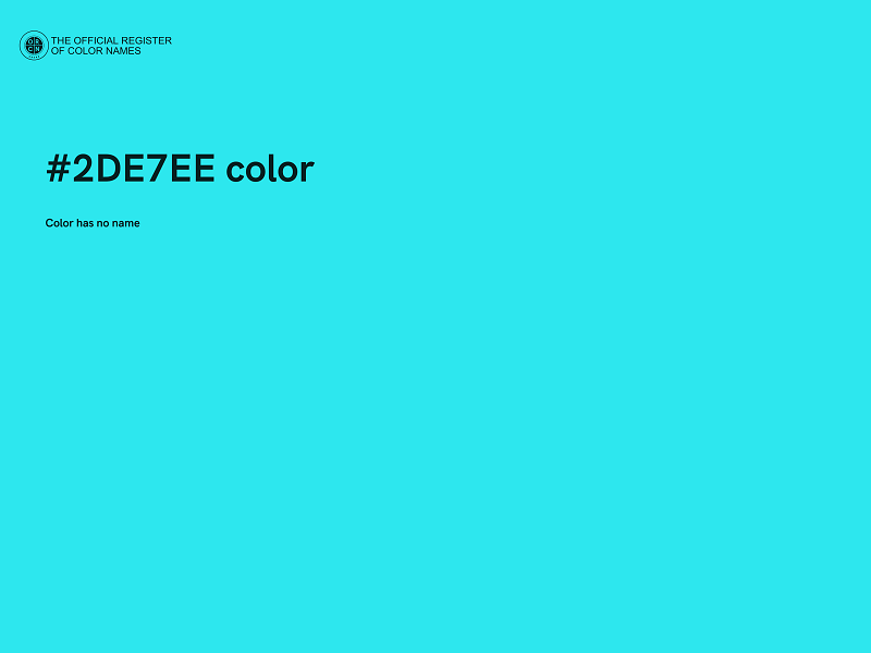 #2DE7EE color image