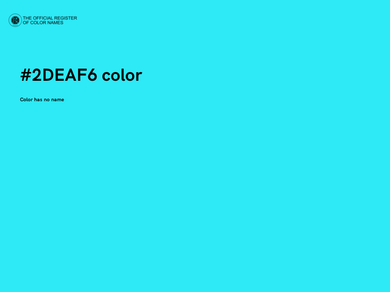 #2DEAF6 color image