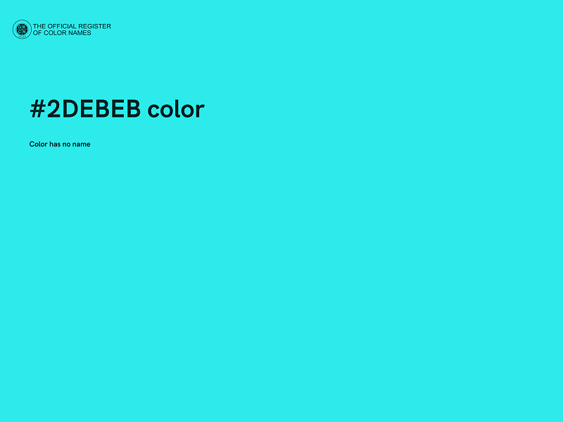 #2DEBEB color image